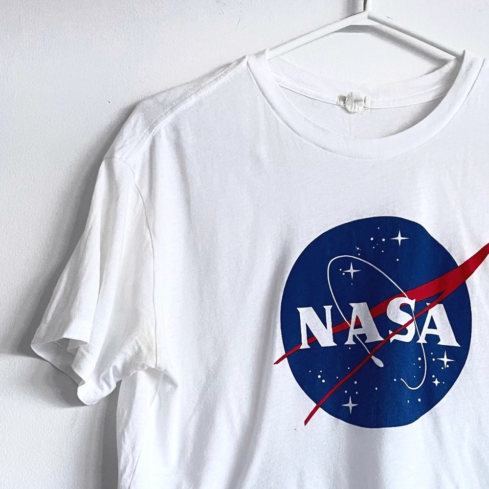 NASA Cropped White Medium T-Shirt